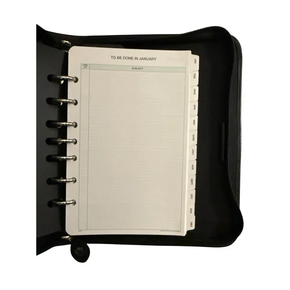 Leather Portfolio Binder 8.5x11 Professional Organizer with Zipper Closure